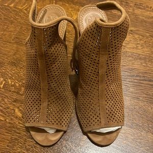 Tory Burch suede booties, brown woman’s size 9
